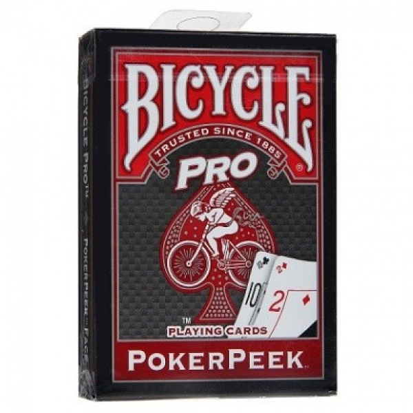 фото Игральные карты bicycle pro poker peek, красные