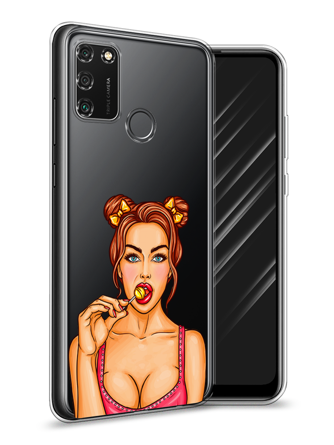 

Чехол Awog на Honor 9A "Вкусный леденец", Бежевый;коричневый;розовый
