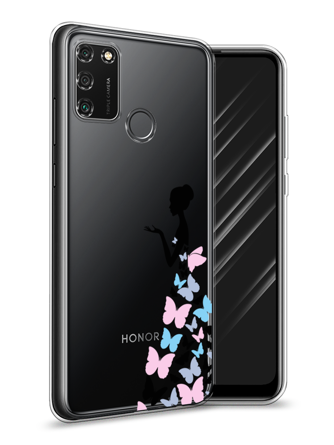 

Чехол Awog на Honor 9A "Платье из бабочек", Белый;розовый, 612350-1