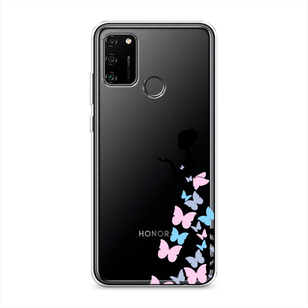 фото Чехол awog "платье из бабочек" для honor 9a