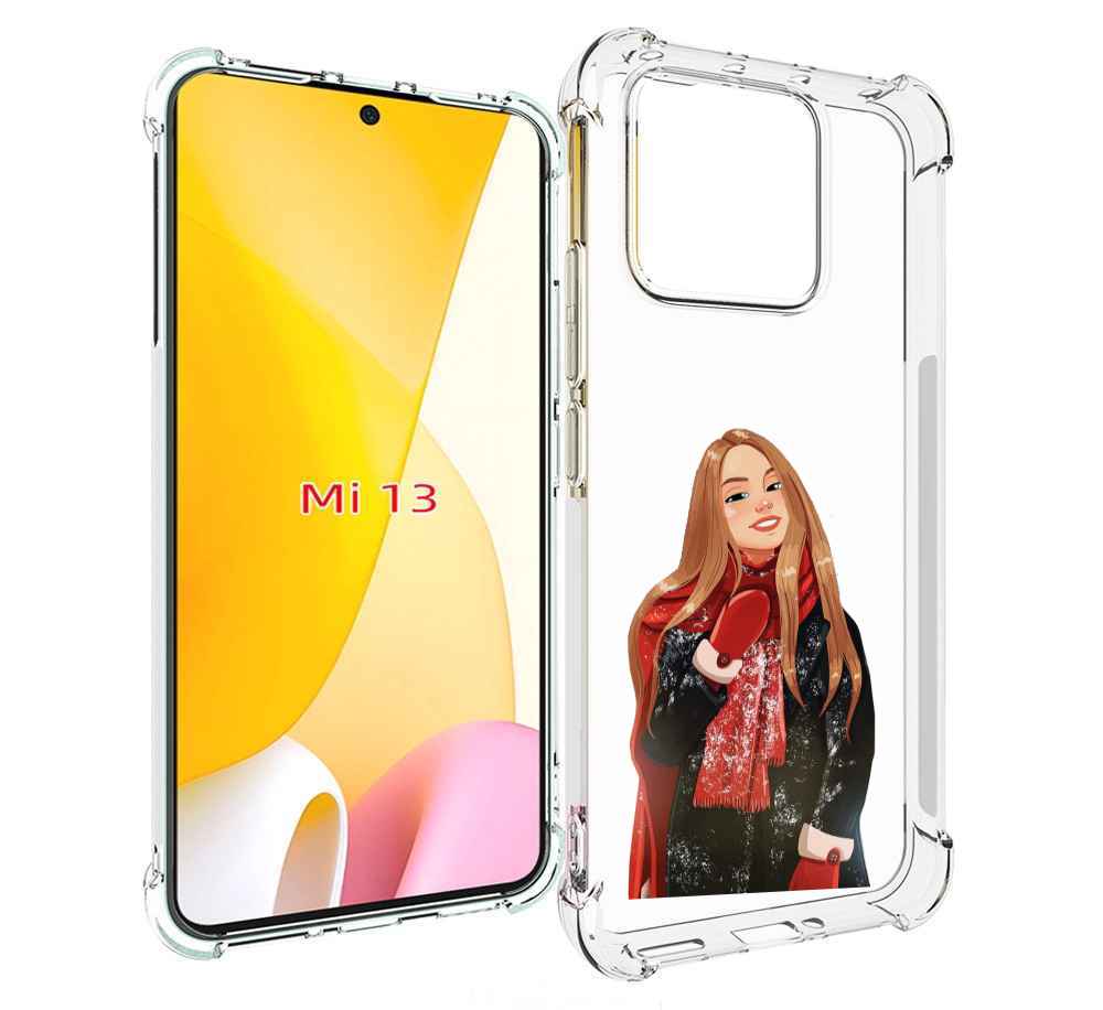 

Чехол MyPads Новогодний-зимний-арт женский для Xiaomi 13, Прозрачный, Tocco