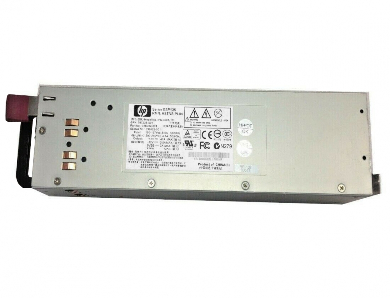 

Резервный Блок Питания HP 367238-001 575 Вт, Серебристый, 367238-001