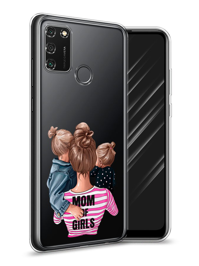 

Чехол Awog на Honor 9A "Mom of Girls", Синий;розовый;черный, 612350-6