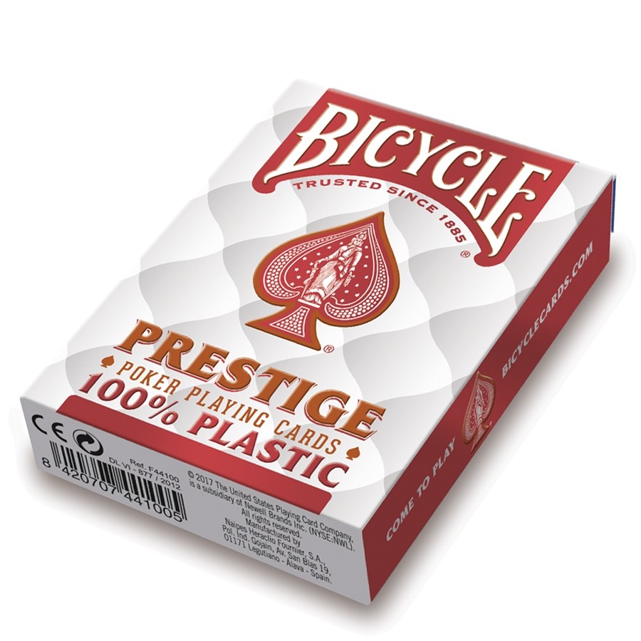 

Игральные карты Bicycle Prestige – 100% пластик, красные, Bicycle Prestige – 100% пластик – красные