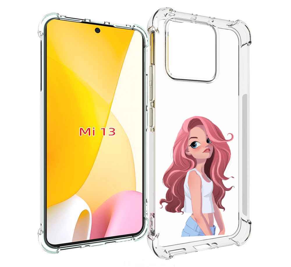 

Чехол MyPads Мультяшный-арт-девушки женский для Xiaomi 13, Прозрачный, Tocco