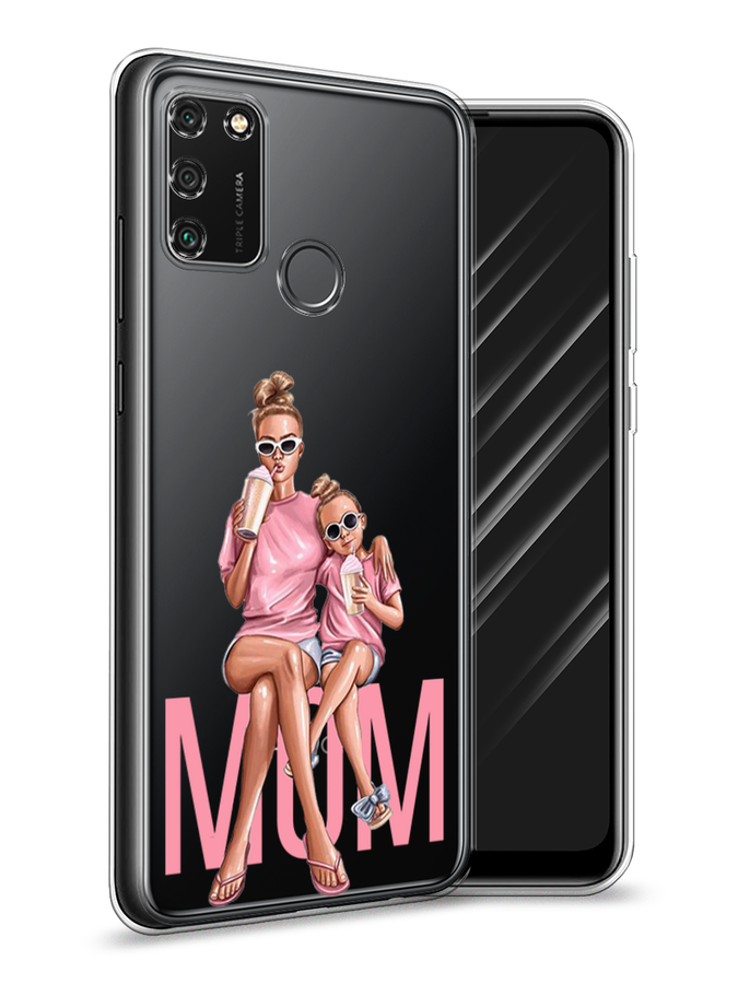 

Чехол Awog на Honor 9A "Lovely mom", Синий;бежевый;розовый, 612350-7