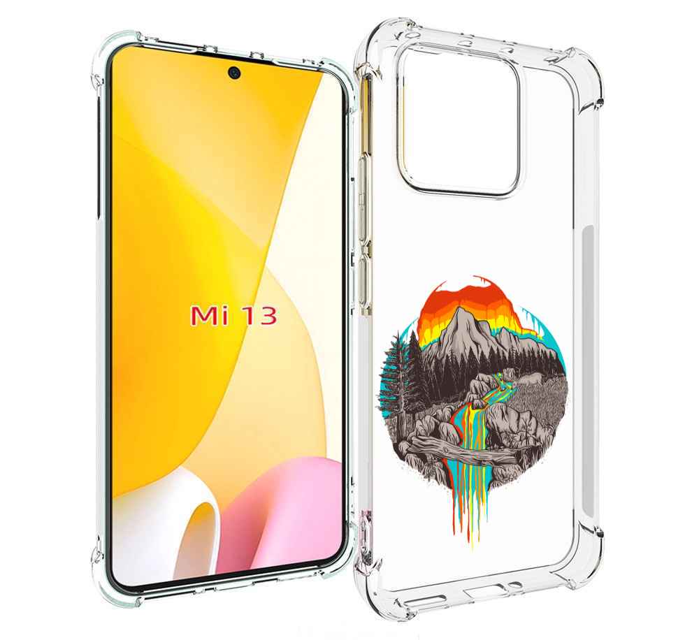 

Чехол MyPads Радужный водопад для Xiaomi 13, Прозрачный, Tocco