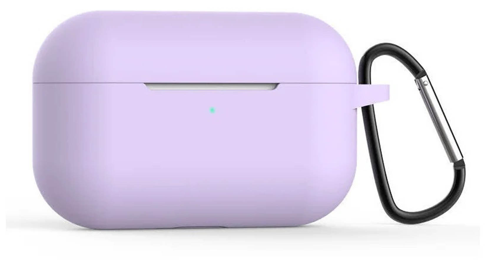 

Силиконовый чехол для Apple AirPods Pro (2-го поколения) c карабином, лавандовый