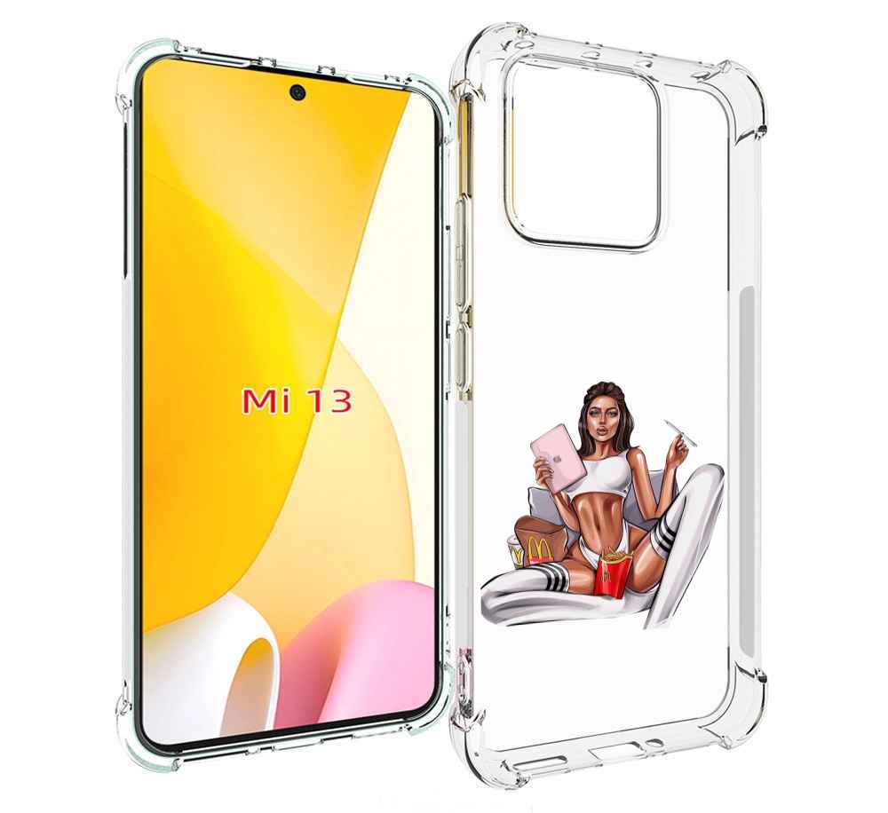 

Чехол MyPads Модная-иллюстрация-девушки женский для Xiaomi 13, Прозрачный, Tocco