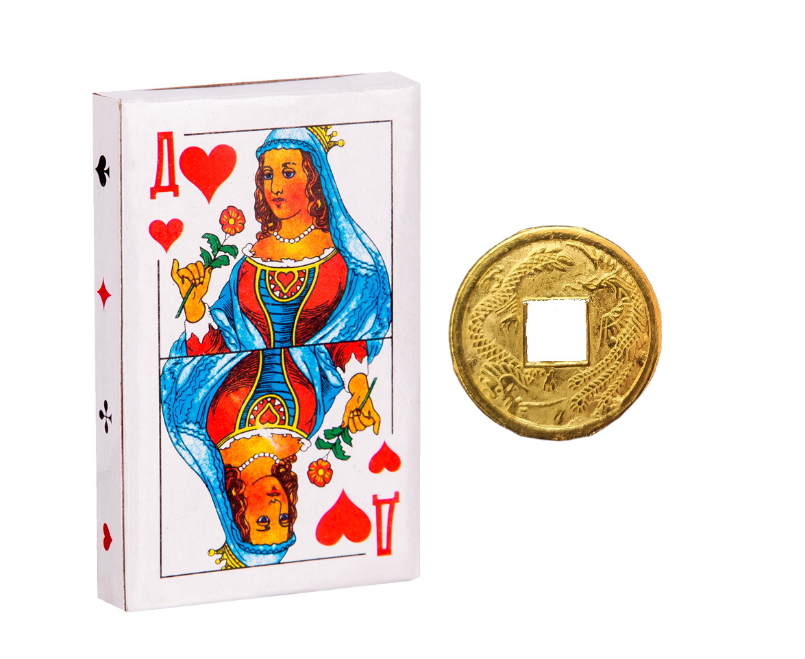 

Карты игральные «Гелий» 36 штук 42723-mon и монета "Денежный талисман", 42723-mon