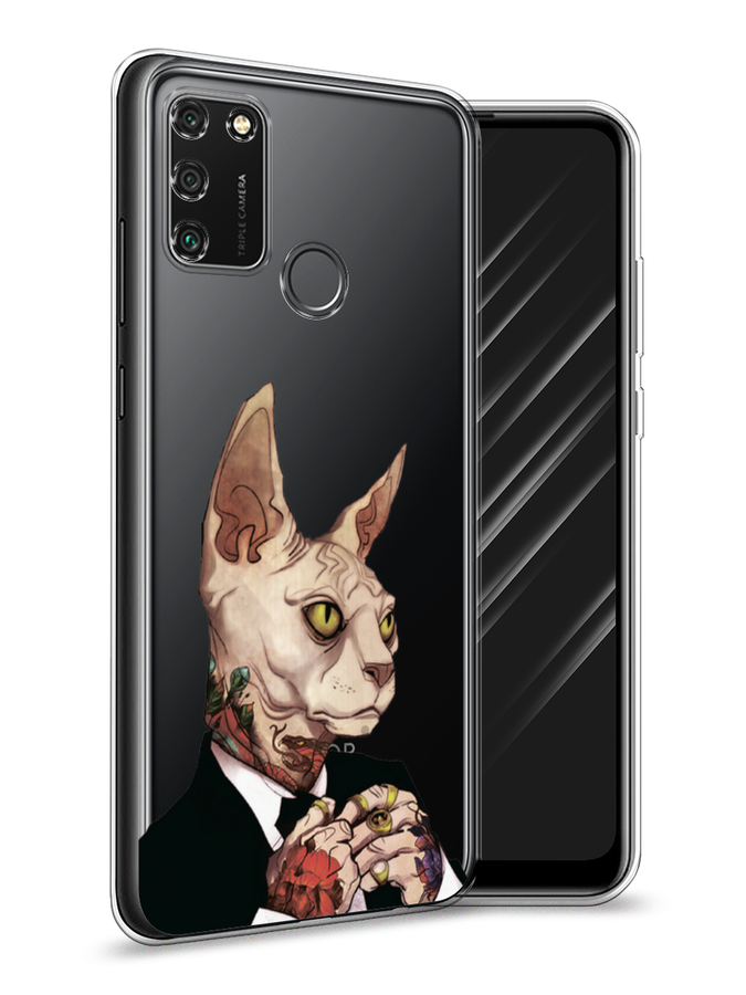 

Чехол Awog на Honor 9A "Татуированный сфинкс", Бежевый;черный;красный, 612350-7