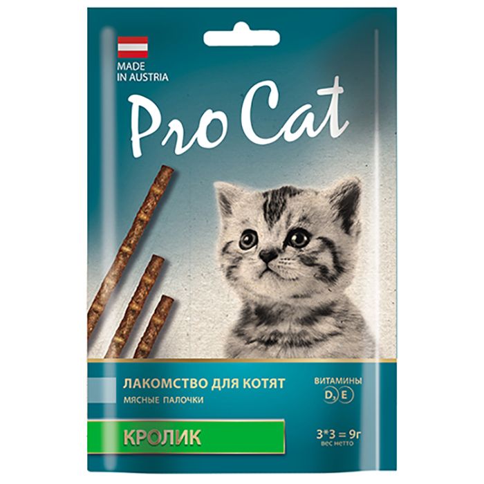 Лакомство для котят Pro Cat с кроликом 9 г 52₽