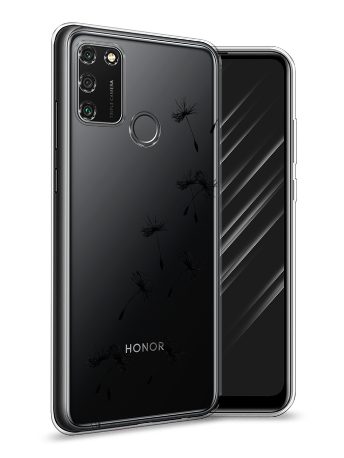 

Чехол Awog на Honor 9A "Летящие одуванчики", Черный, 612350-8