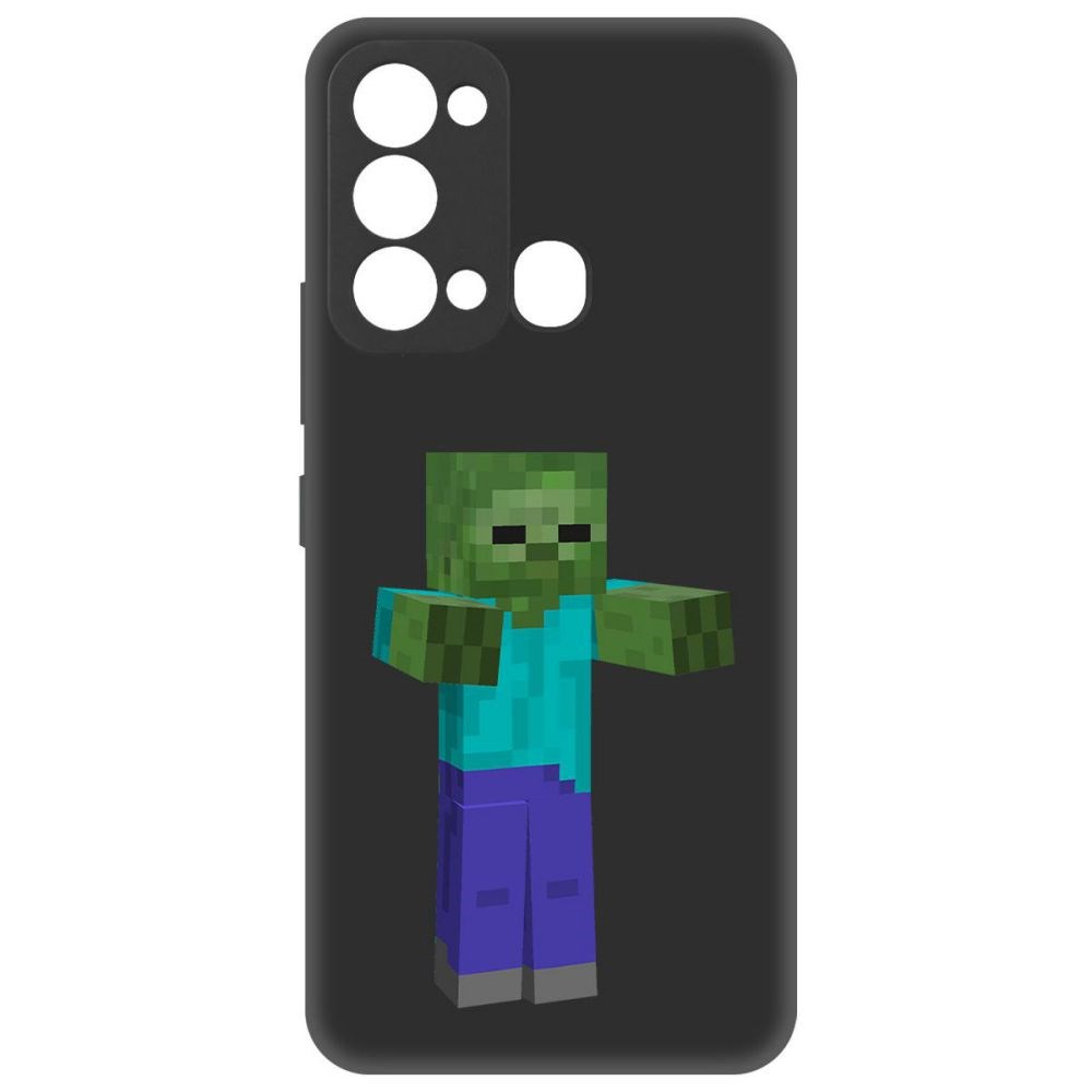 

Чехол-накладка Софт Minecraft-Гигант для ITEL Vision 3, Черный