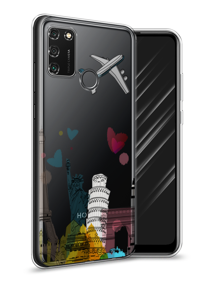 

Чехол Awog на Honor 9A "Самолет путешествий", Желтый, 612350-10