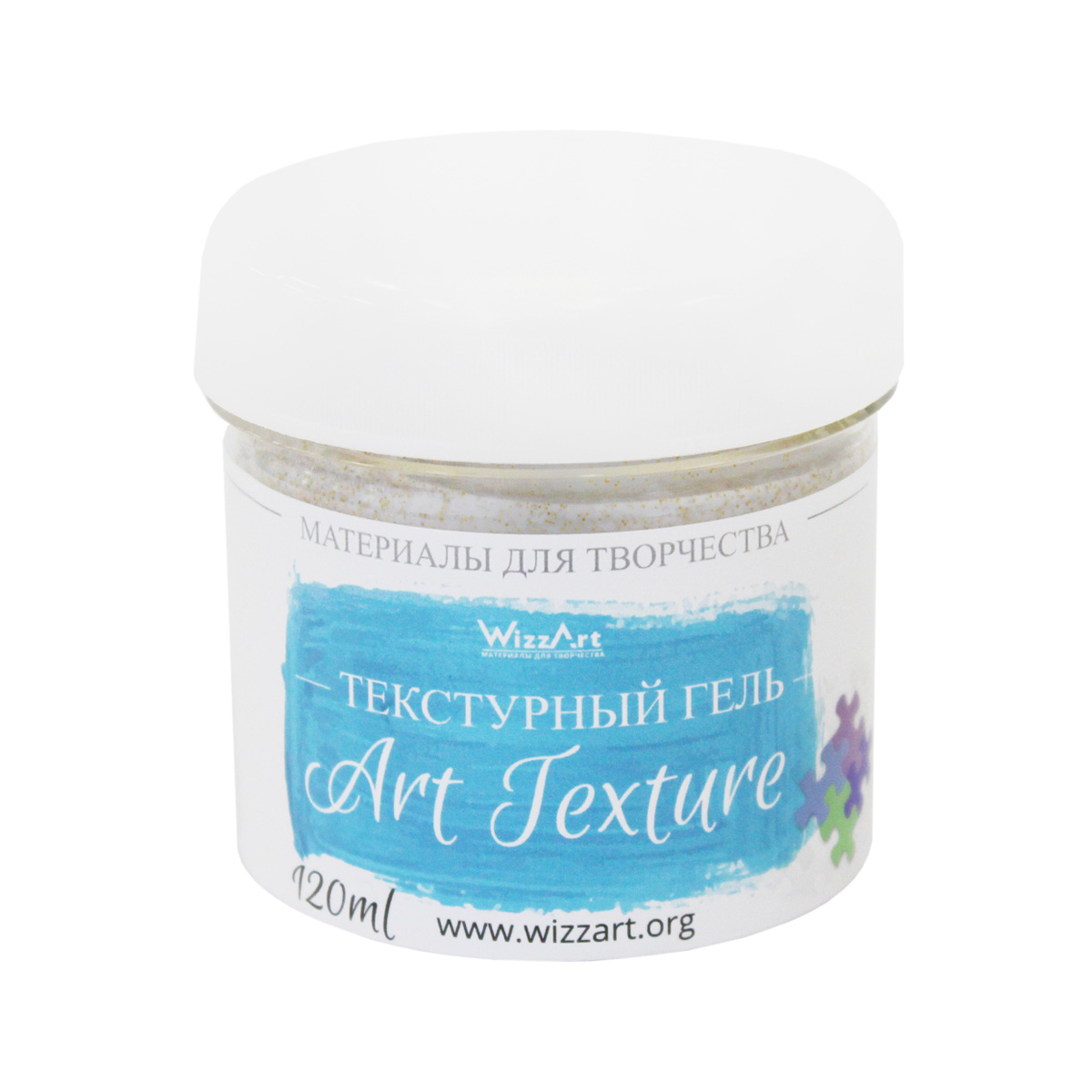

Текстурная паста/гель ArtTexture, голографическое золото 120мл Wizzart, Разноцветный