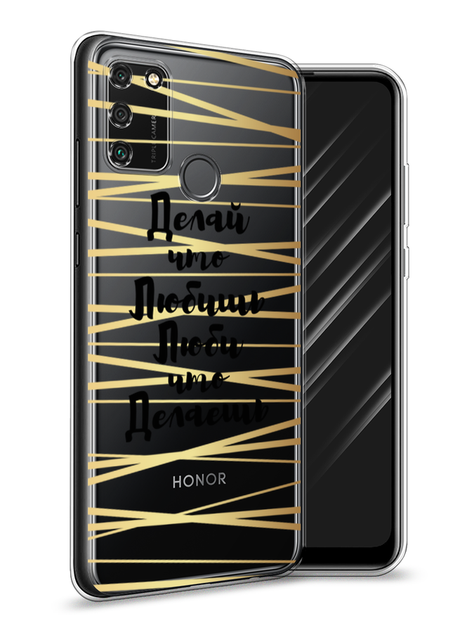 

Чехол Awog на Honor 9A "Делай что любишь", Золотистый;черный, 612350-7