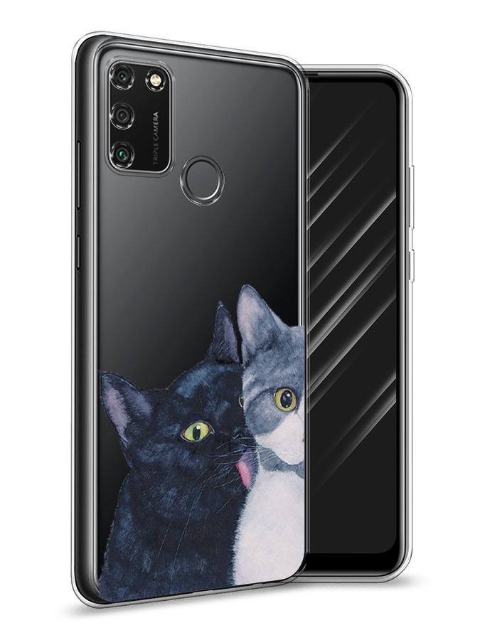 

Чехол Awog на Honor 9A "Кошачья любовь", Синий, 612350-1