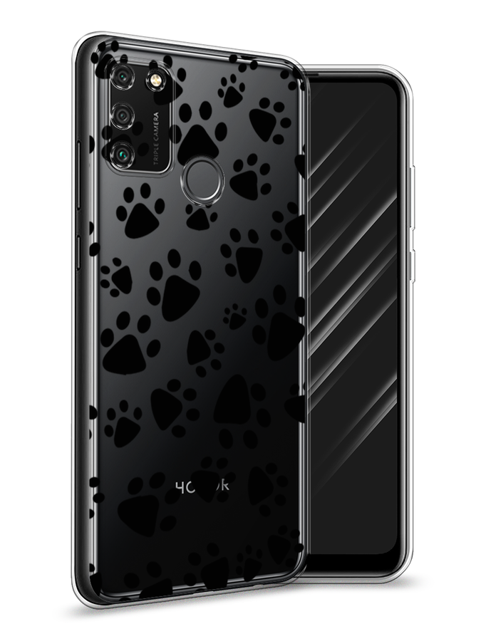 

Чехол Awog на Honor 9A "Лапки черные", Черный, 612350-2