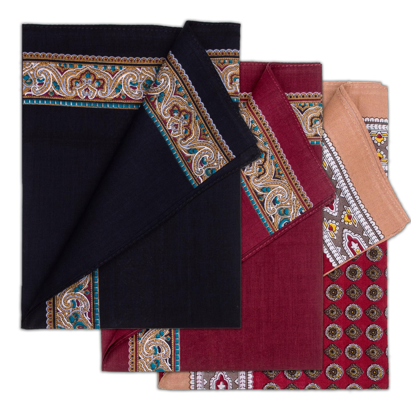 Комплект носовых платков мужской Etteggy S-One разноцветный, 42х42 см