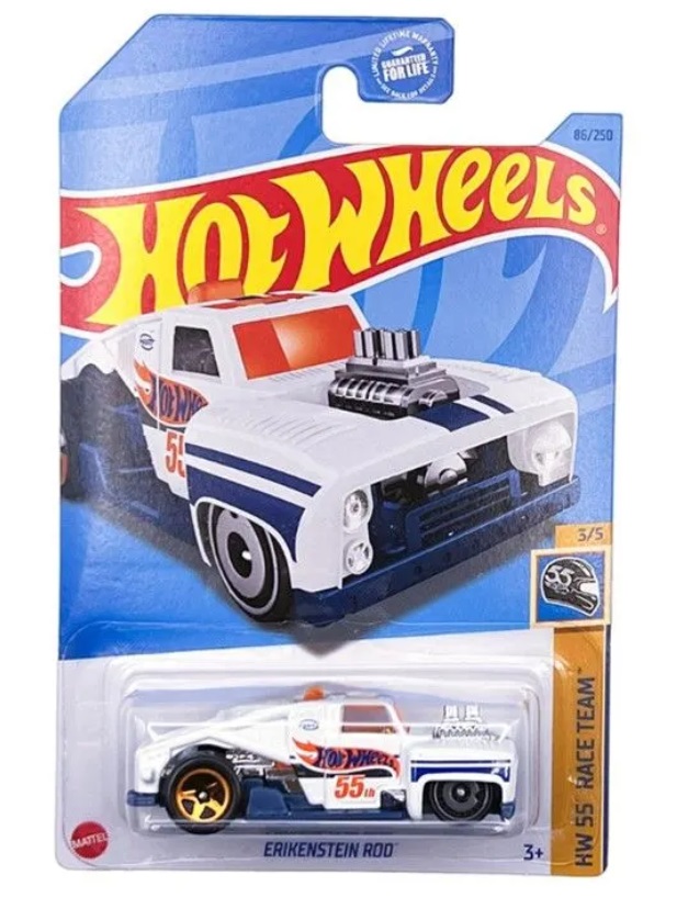 

Машинка базовой коллекции Hot Wheels ERIKENSTEIN ROD белая C4982/HKK29, Белый;синий, C4982