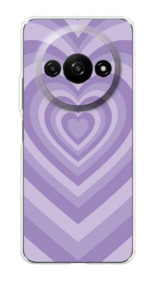 

Чехол на Redmi A3 "Violet heart latte", Фиолетовый, 321250-1