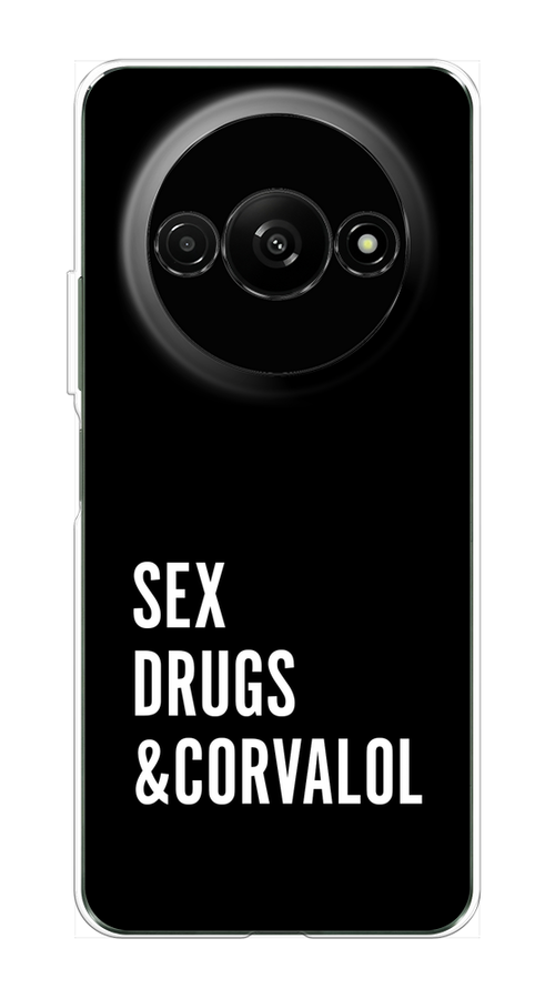 

Чехол на Redmi A3 "Corvalol", Черный;серый;белый, 321250-1