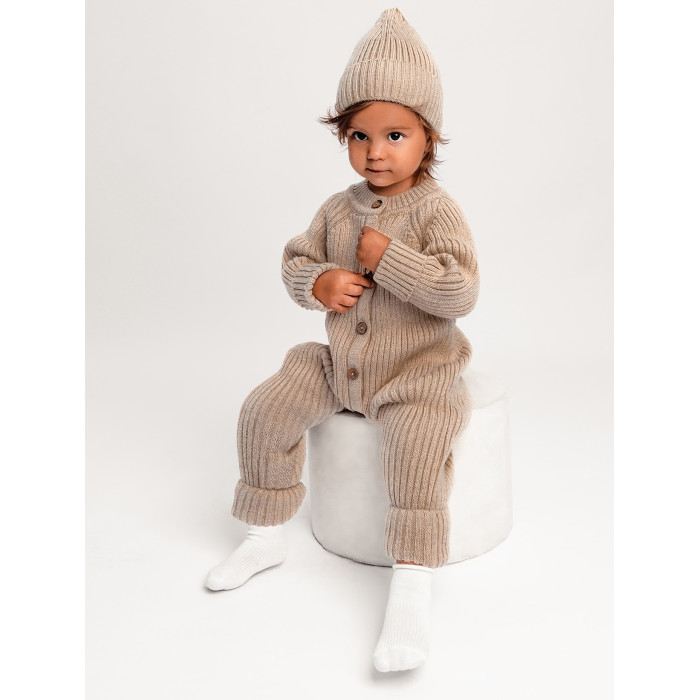 Комбинезон детский Amarobaby AB-OD22-PLT5, бежевый, 62