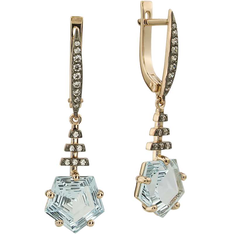 

Серьги с топазами и фианитами из красного золота ALORIS Серьги 1753ТКц, Серьги 1753ТКц