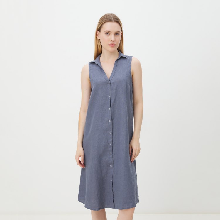 

Платье женское Maison David BLN924 синее L, Синий, BLN924