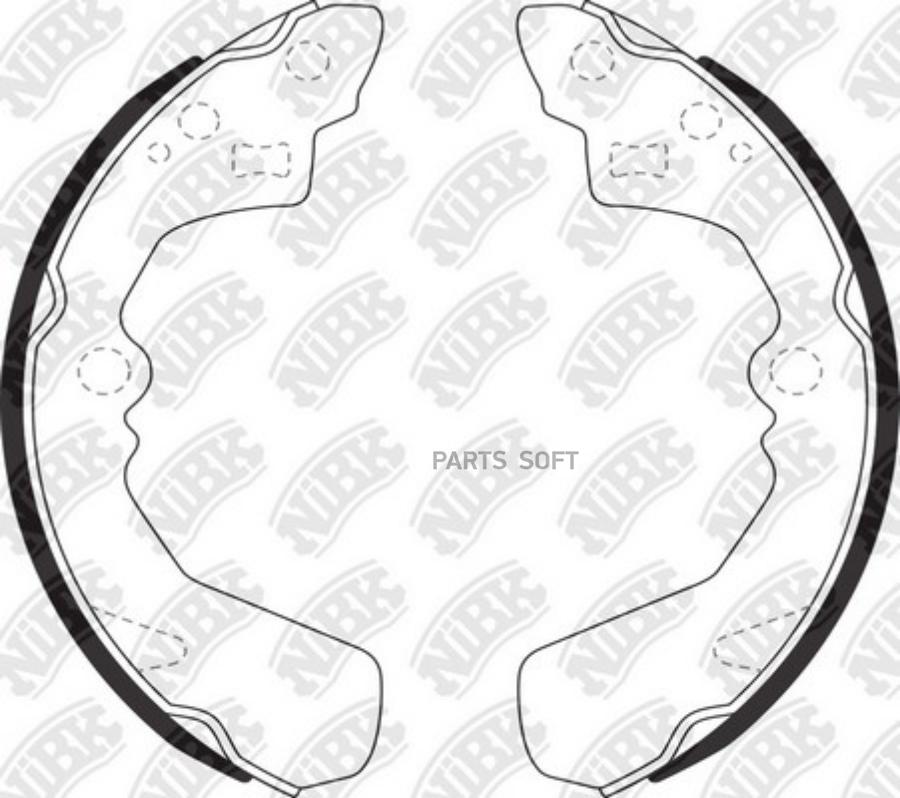 

Тормозные колодки NiBK задние барабанные для Subaru Justy 95-03/Suzuki Liana 02-08 FN0032