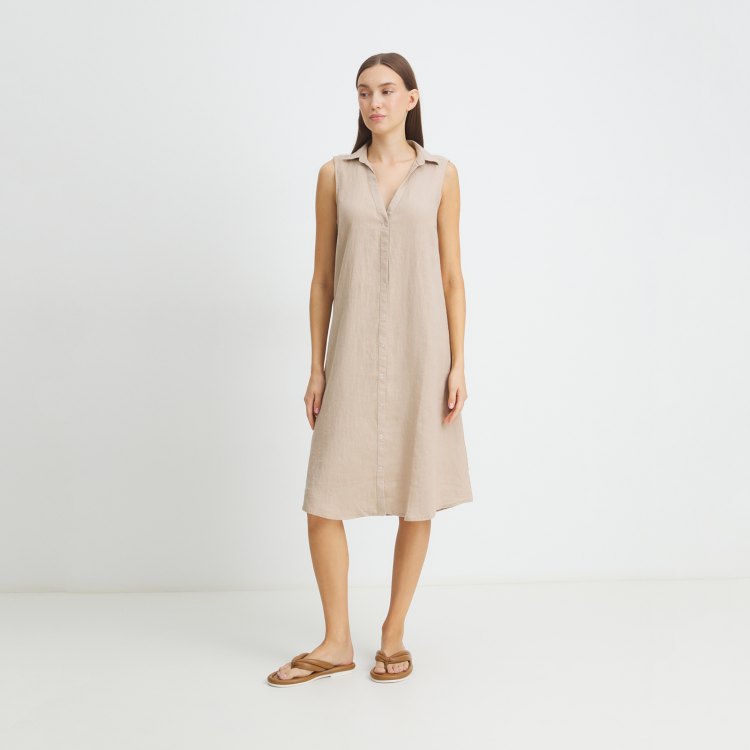 

Платье женское Maison David BLN924 бежевое L, Бежевый, BLN924