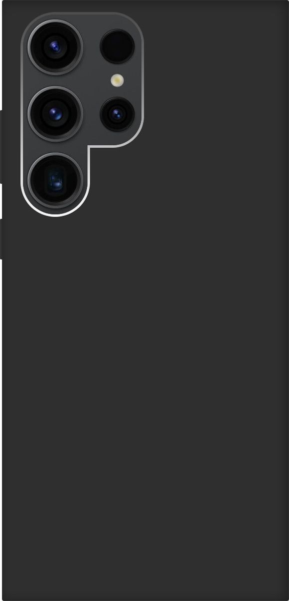 Матовый Soft Touch Чехол на Samsung Galaxy S23 Ultra черный
