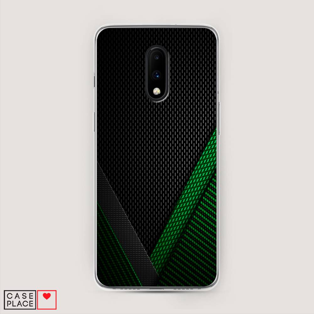 

Чехол Awog на OnePlus 7 / ВанПлас 7 "Зеленый карбон", Черный;зеленый, 150750-3