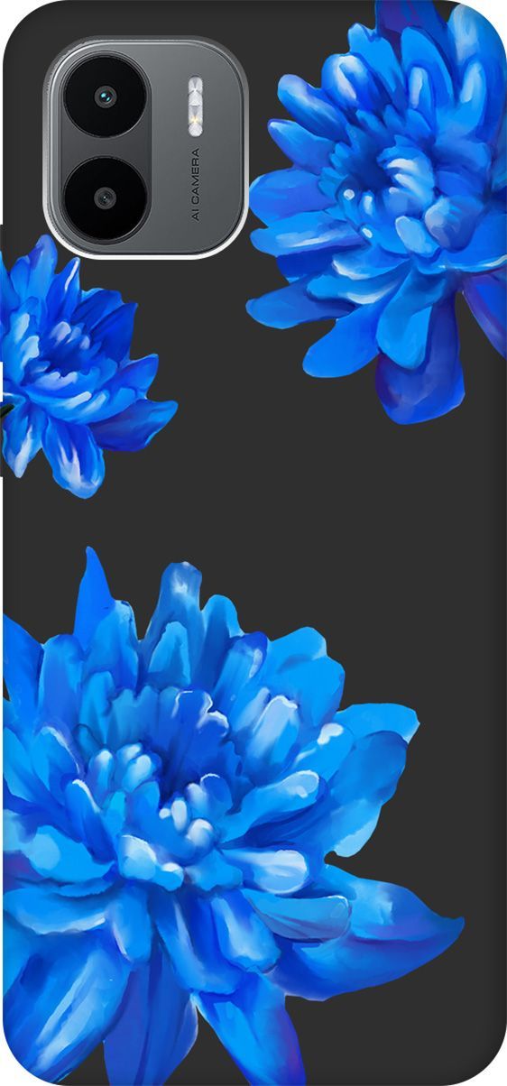 

Чехол на Xiaomi Redmi A1 с 3D принтом "Amazing Asters" черный, Черный;голубой, 159274