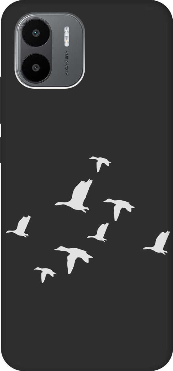 

Чехол на Xiaomi Redmi A1 с 3D принтом "Flock of Ducks W" черный, Черный;серый, 159274