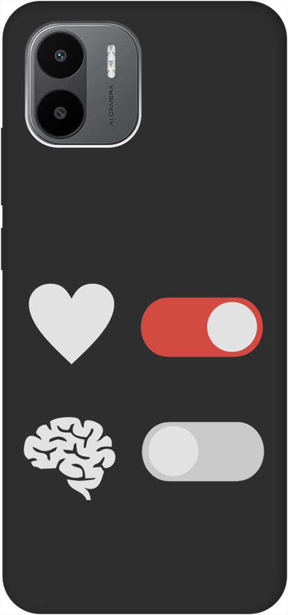 

Чехол на Xiaomi Redmi A1 с 3D принтом "Brain Off W" черный, Черный;белый, 159273