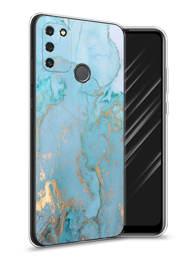 

Чехол Awog на Honor 9A "Голубой мрамор рисунок", 612350-3