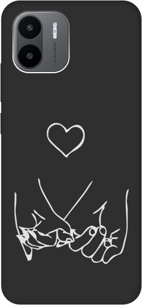 

Чехол на Xiaomi Redmi A1 с 3D принтом "Lovers Hands W" черный, Черный;белый, 159273