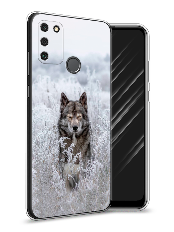 

Чехол Awog на Honor 9A "Волк в поле", Белый;черный, 612350-1