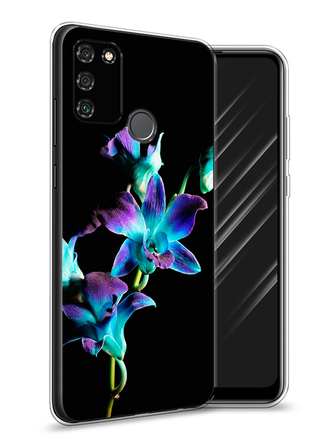

Чехол Awog на Honor 9A "Синий цветок на черном", Черный;голубой;синий, 612350-8