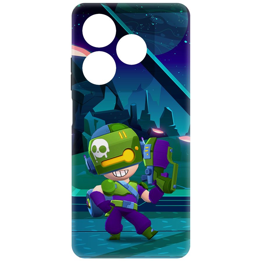 Чехол-накладка Krutoff Brawl Stars - Контрабандистка Пенни для INFINIX Smart 8 Plus 600014850431 черный