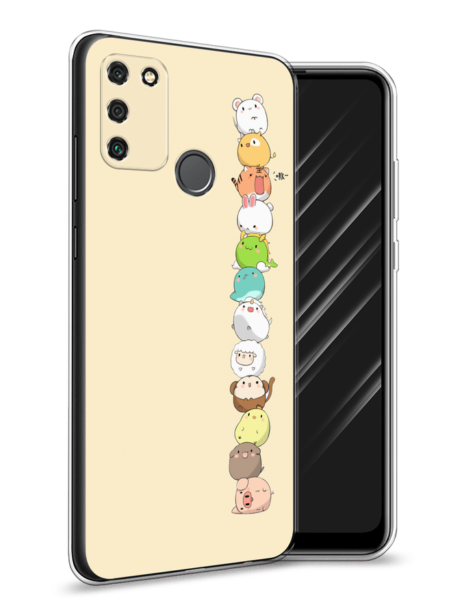 

Чехол Awog на Honor 9A "Питомцы Чиби", Желтый, 612350-2