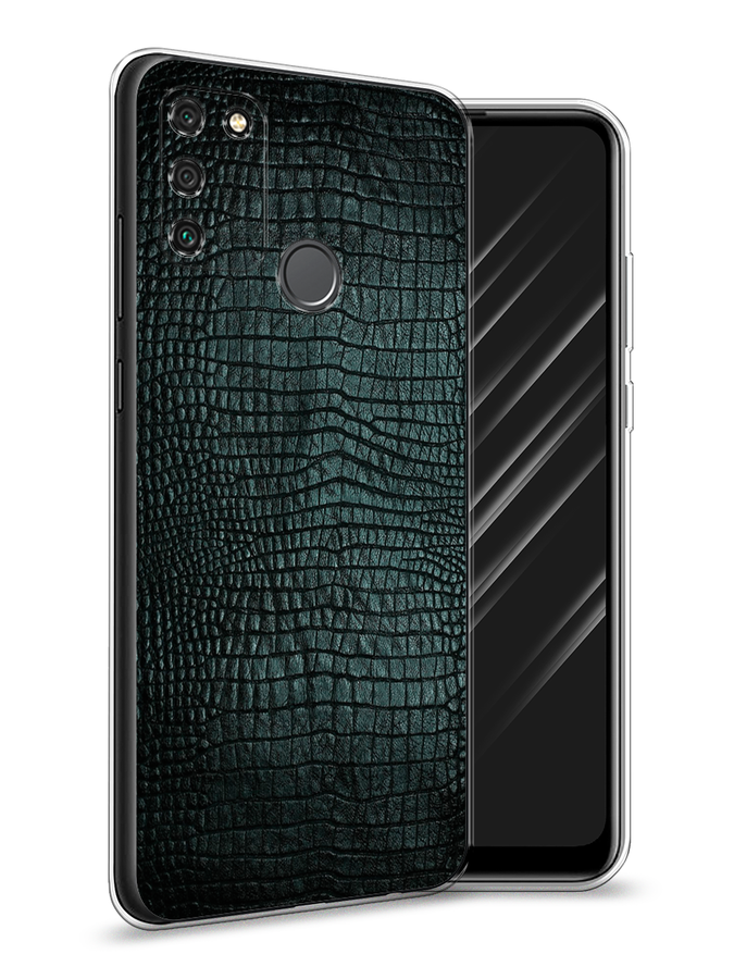 

Чехол Awog на Honor 9A "Черная змея", Черный;серый;голубой, 612350-3