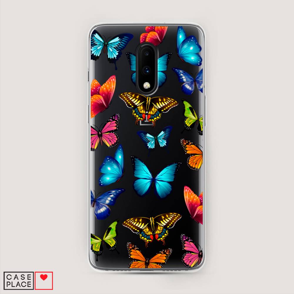 фото Чехол awog "разные бабочки" для oneplus 7