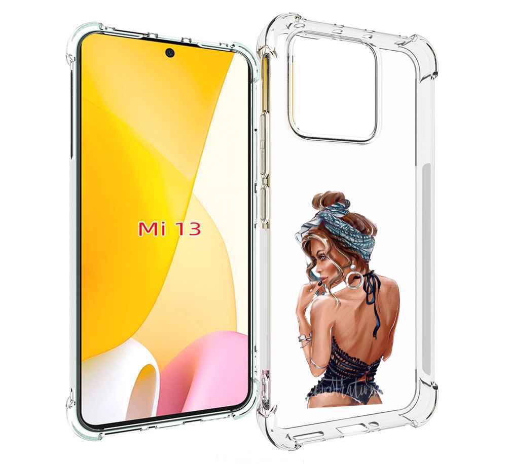 

Чехол MyPads Красивая-дама женский для Xiaomi 13, Прозрачный, Tocco