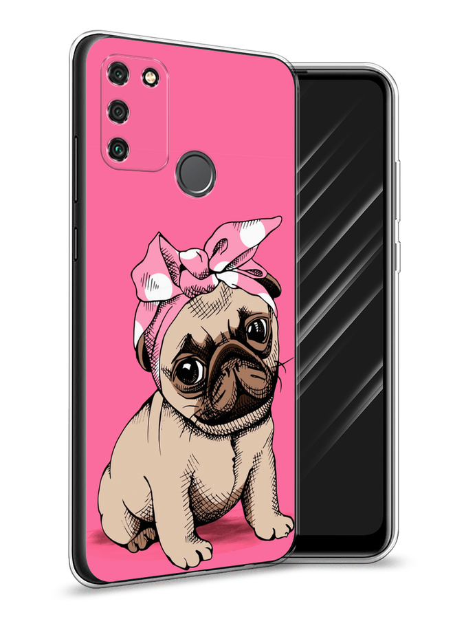 

Чехол Awog на Honor 9A "Dog Pin-Up", Розовый;бежевый, 612350-2