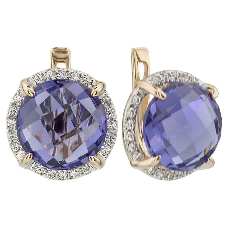 

Серьги из красного золота с танзанитом ALORIS 364НанотанКц, Серьги 364НанотанКц