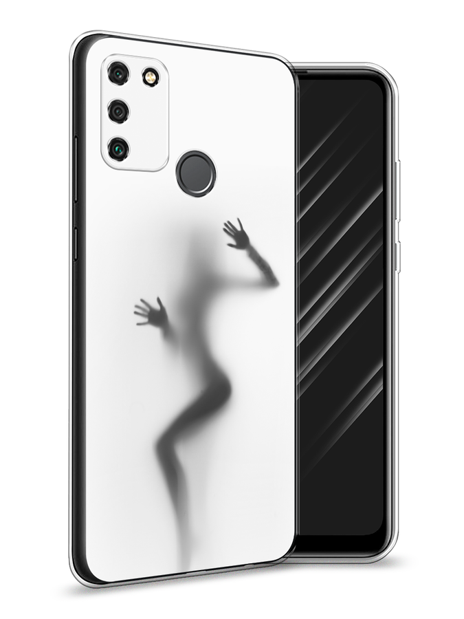 

Чехол Awog на Honor 9A "Девушка в душе", Серый;белый;черный, 612350-7
