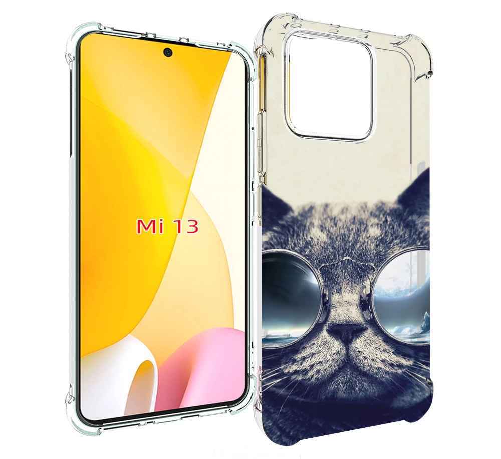 

Чехол MyPads Кот-в-очках-2 для Xiaomi 13, Прозрачный, Tocco